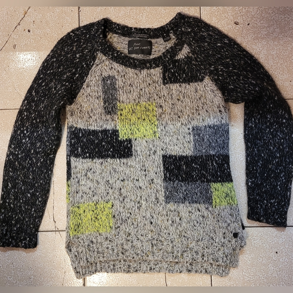 Scotch & Soda / MAISON SCOTH Designer Mohair Blend Knit with Side Zip A